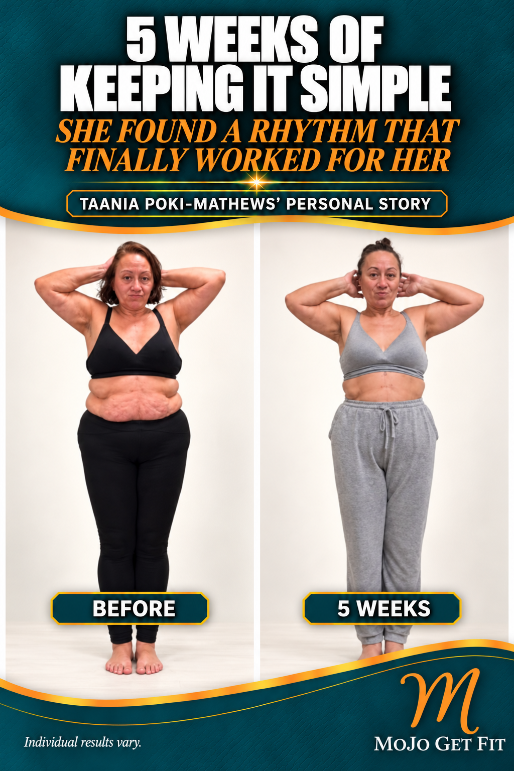 Taania Poki-Mathews, 5 weeks personal story